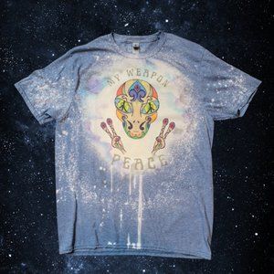 Peace Sign Alien Sugar Skull Graphic Tee